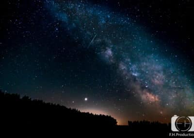Milchstraße und Sternschnuppe